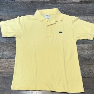 Lacoste size 2 Light Yellow Polo Shirt